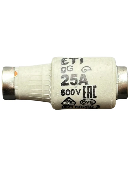 (3 Adet) 25 Amper Seramik Sigorta ETI - 2