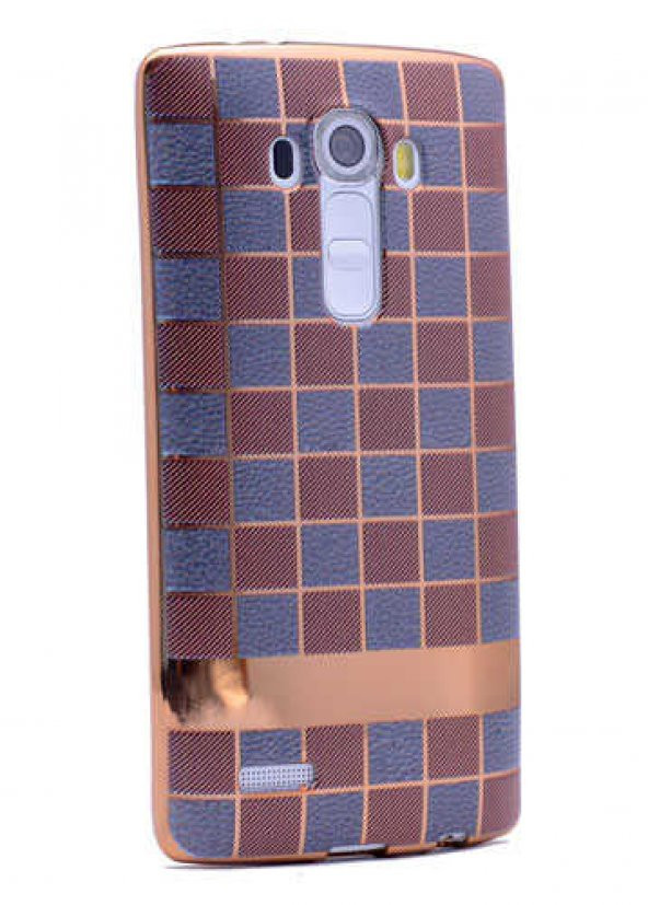 LG G4 Kılıf Zore Deri Lazer Kaplama Silikon