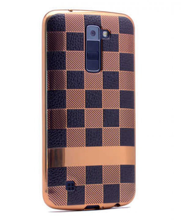 LG K8 Kılıf Zore Deri Lazer Kaplama Silikon - 4
