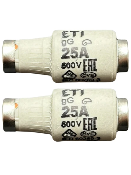 (2 Adet) 25 Amper Seramik Sigorta ETI