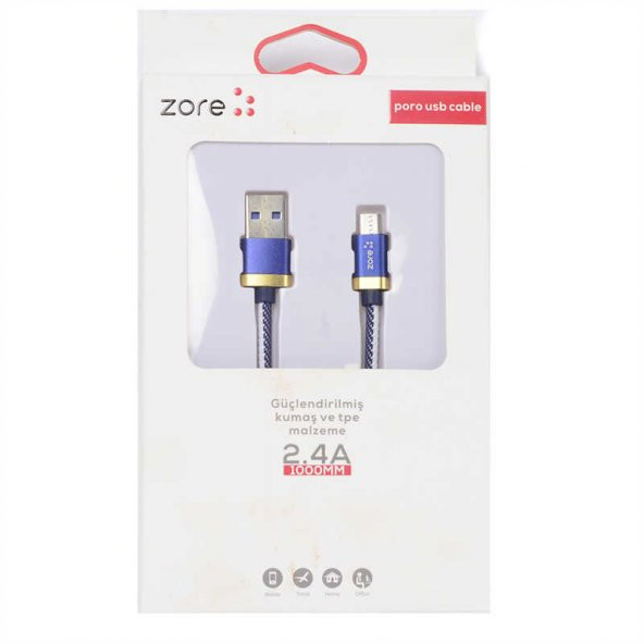 Zore Poro Micro Usb Kablo 1M - 4