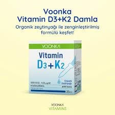 Voonka Vitamin D3+K2 Damla 25 ml - Resim 2