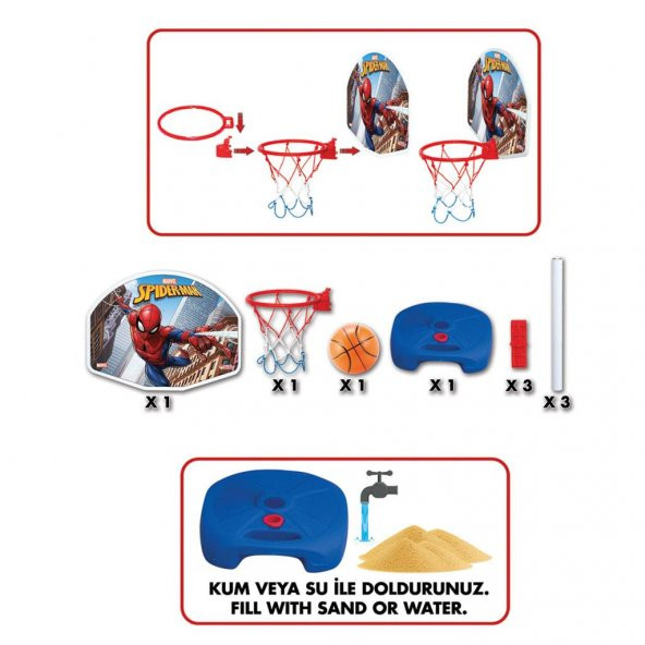 Spiderman (Örümcek Adam) Ayaklı Basketbol Potası - 3