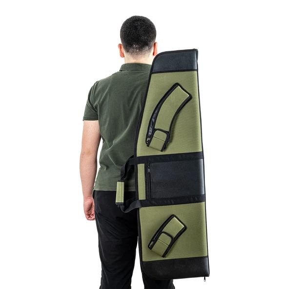 Savage İmperteks Şarjörlü Tüfek Kılıfı Haki-Siyah 110 cm (YT-014) - Resim 6