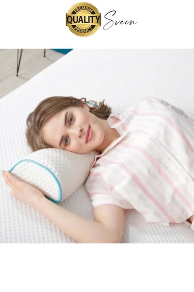 Konforlu Ergonomik Nefes Alabilen Hipoalerjenik Visco Ortopedik Horlama Uyku Yastığı Boyun - 6