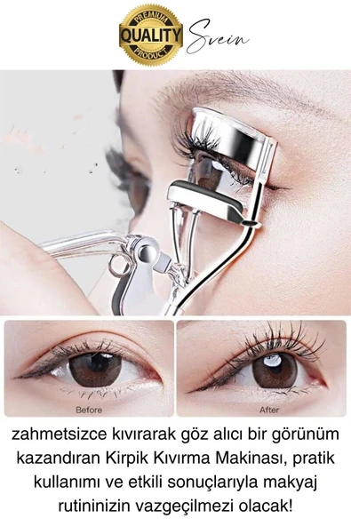 Premium Kirpik Kıvırma Makinesi Manuel Paslanmaz Çelik Şekillendirici Eyelash Curler Kıvırıcı - 4