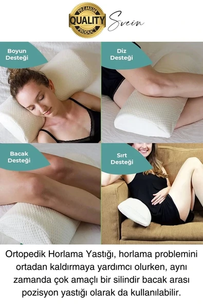 Konforlu Ergonomik Nefes Alabilen Hipoalerjenik Visco Ortopedik Horlama Uyku Yastığı Boyun - 2