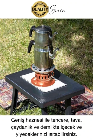 Özel Üretim Jel Yakıtlı Isıtıcı Osmanlı Ocağı Ev İş Yazlık Piknik Kamp Tipi Kolay Taşınabilir Ocak - 2