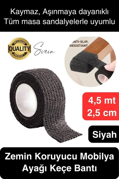 Özel Üretim 4,5 mt Zemin Koruyucu Ses Önleyici Keçe Bant Mobilya Eşya Ayağı Çizilmelere Karşı Koruma