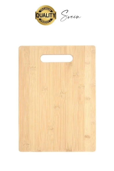 Bambu Kesme Doğrama Tahtası Ahşap Kesim Panosu Et Tavuk Balık Sebze Antibakteriyel Yıkanabilir - 5