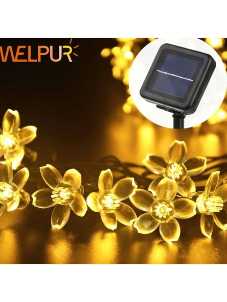 Diger Solar 30 Ledli Çiçekli Günışığı Bahçe Aydınlatma Dekorasyon Güneş Enerjili