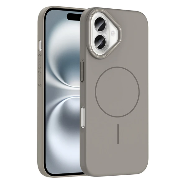 iPhone 16 Plus Kılıf Magsafe Şarj Özellikli Ruby Sert Kılıf - Resim 4