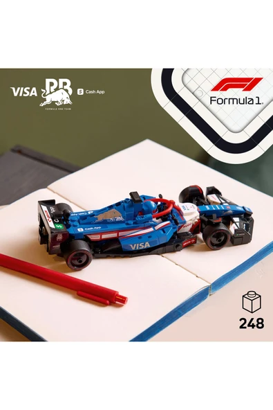 ® Speed Champions Visa Cash App RB VCARB 01 F1® 77246 - Araba Yapım Seti (248 Parça) - 6