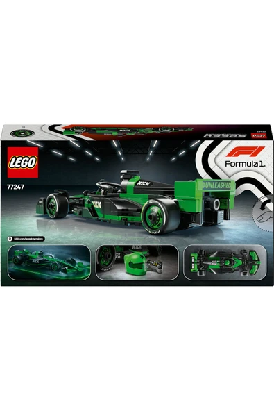 ® Speed Champions KICK Sauber F1® Team C44 Yarış Arabası 77247-10+ Oyuncak Yapım Seti(259 Parça) - 4