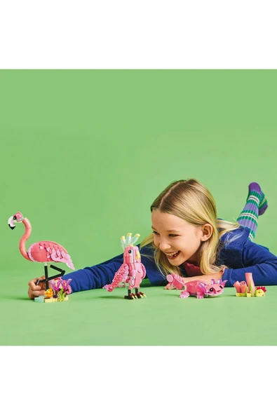 ® Creator 3’ü 1 Arada Vahşi Hayvanlar: Pembe Flamingo 31170 - 8+ Oyuncak Yapım Seti (288 Parça) - 8