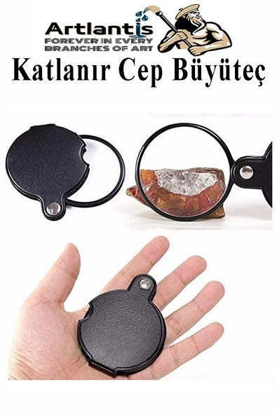 Katlanır Cep Büyüteç 60 mm 1 Adet 10X Büyütme Lens Cepte Taşınan Optik Lens Mercek Okuma Büyüteci Mini Cep El Büyüteci - 4