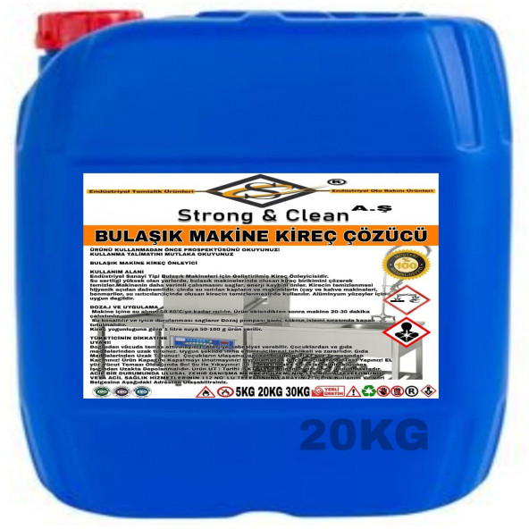 Bulaşık Makine Kireç Çözücü 20KG