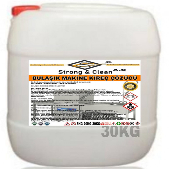 Bulaşık Makina Kireç Çözücü 30kg