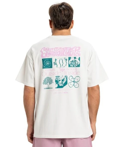 Quiksilver EQYZT08032-WBK0 Hw Outside inside Ss Erkek Spor Tişört - 4