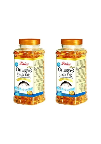 Balen Omega 3 Balık Yağı 1380 Mg 200 Kapsül 2'li - 1
