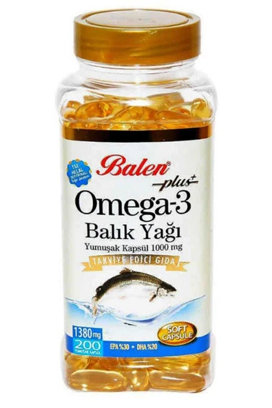 Balen Omega 3 Balık Yağı 1380 mg 200 Kapsül