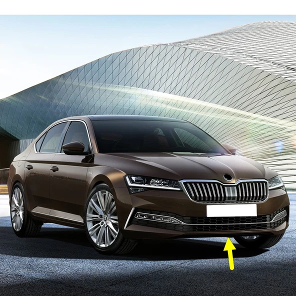 Skoda Superb 2020-2023 Ön Tampon Alt Orta Plastik Rüzgarlık 3V0807061