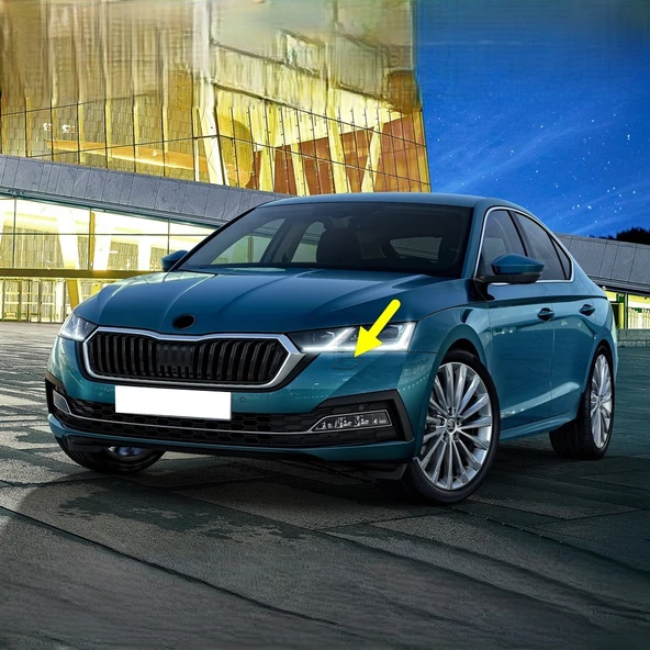 Skoda Octavia 4 2020-2024 Sol Ön Far Yıkama Kapağı 5E3955109