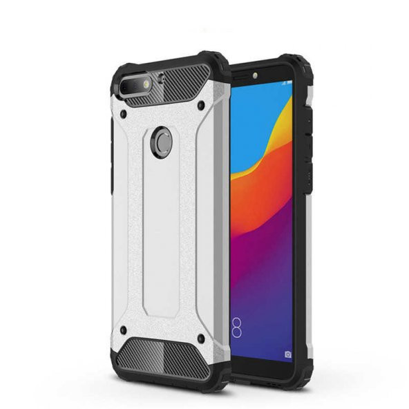 Huawei Y7 2018 Kılıf Zore Crash Silikon Kapak - 9