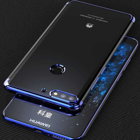 Huawei Y7 2018 Kılıf Zore Dört Köşeli Lazer Silikon Kapak - 2