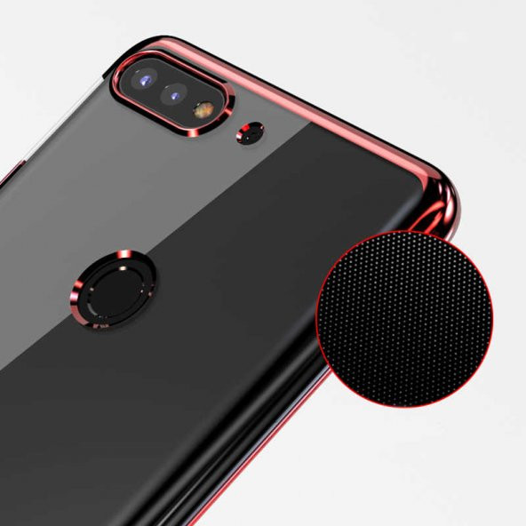 Huawei Y7 2018 Kılıf Zore Dört Köşeli Lazer Silikon Kapak - 4