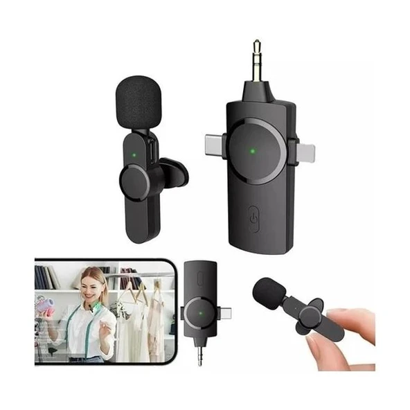 Daytona K9-C1 Wireless 3 in 1 Kablosuz Yaka Mikrofonu - 2