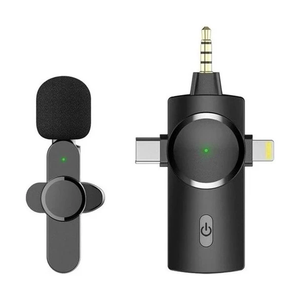 Daytona K9-C1 Wireless 3 in 1 Kablosuz Yaka Mikrofonu