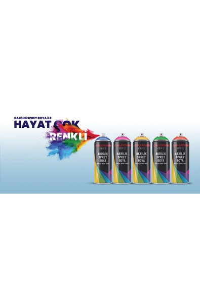 CALDİNİ CALDİNİ 400 ML ÜNİVERSAL AKRİLİK CATERPILLAR RAL 1007 SARI SPREY BOYA - 2