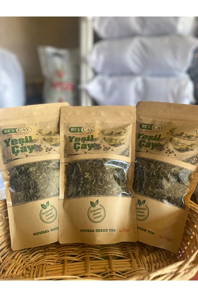 BEY ÇAY Beyçay Organik Yeşil Çay 100 gr x 3 Adet