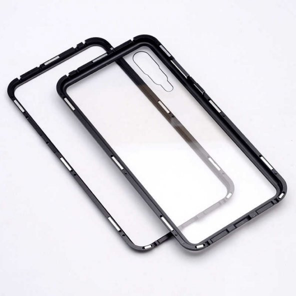 Huawei P20 Pro Kılıf Zore Devrim Mıknatıslı Cam Kapak - 3