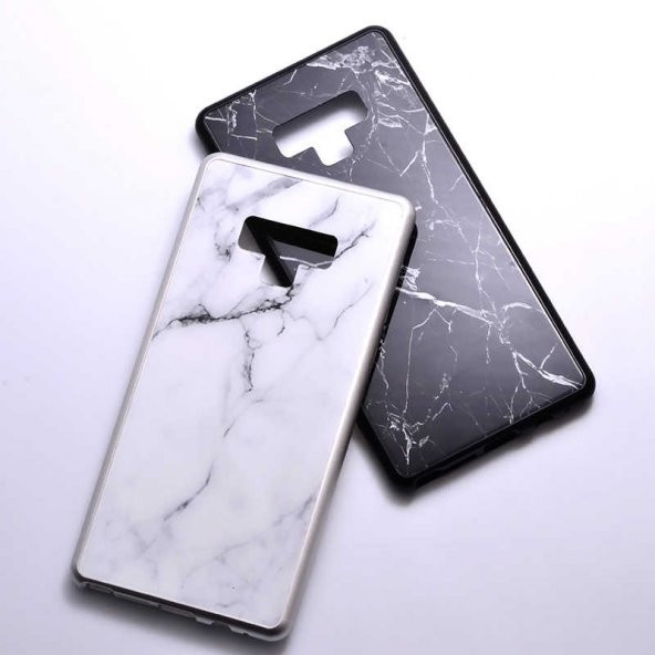 Galaxy Note 9 Kılıf Zore Mermerli Devrim Cam Kapak - 6