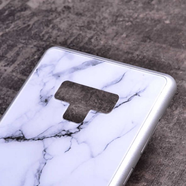 Galaxy Note 9 Kılıf Zore Mermerli Devrim Cam Kapak - 9
