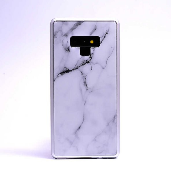 Galaxy Note 9 Kılıf Zore Mermerli Devrim Cam Kapak - 11