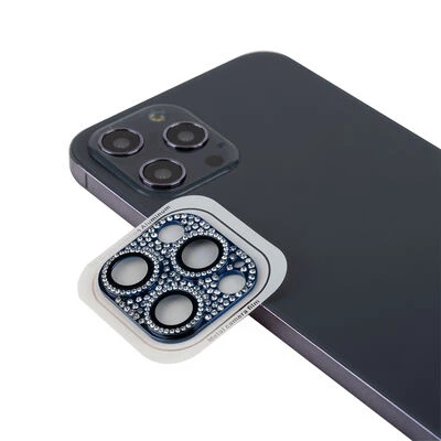 Apple iPhone 11 Pro İçin Taş Detaylı CL-08 Kamera Lens Koruyucu