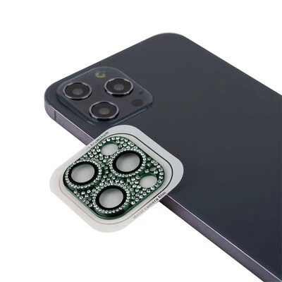 Apple iPhone 11 Pro İçin Taş Detaylı CL-08 Kamera Lens Koruyucu