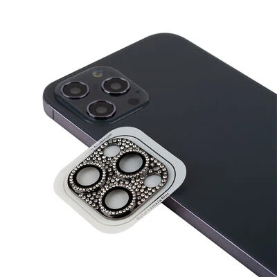 Apple iPhone 11 Pro İçin Taş Detaylı CL-08 Kamera Lens Koruyucu