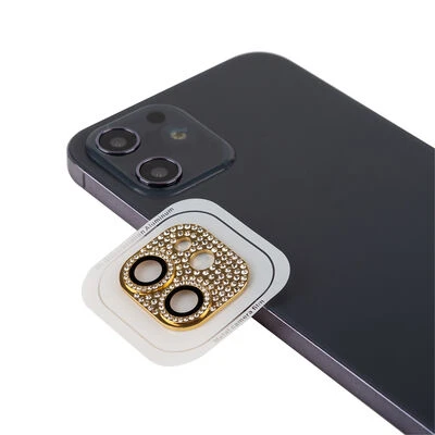 Apple iPhone 11 İçin Taş Detaylı CL-08 Kamera Lens Koruyucu