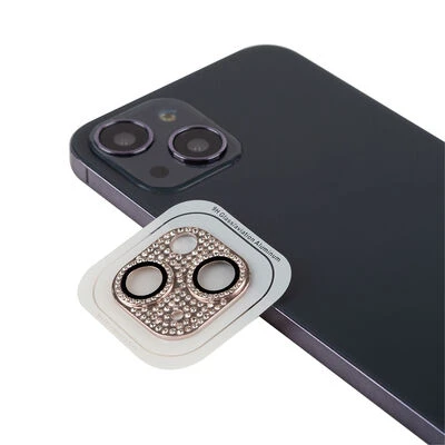 Apple iPhone 13 Mini İçin Taş Detaylı CL-08 Kamera Lens Koruyucu