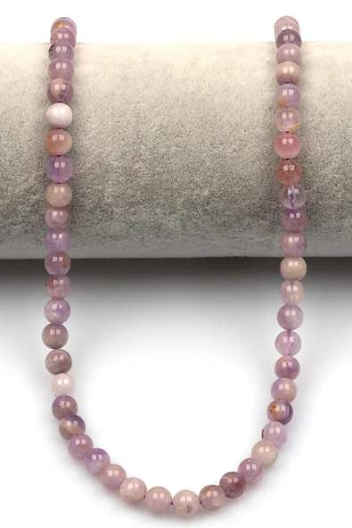 Lavander Ametist Doğal Taş Dizi 6 mm Küre Kesim - Resim 2