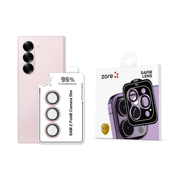 Samsung Galaxy Z Fold 6 Safir Kamera Lens Koruyucu Parmak İzi Önleyici CL-11