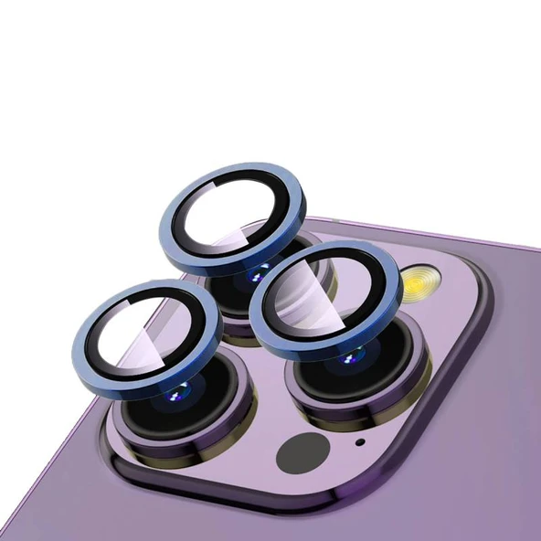 iPhone 15 Pro İçin CL-12 Premium Safir Parmak İzi Bırakmayan Anti-Reflective Kamera Lens Koruyucu