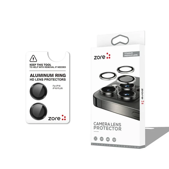 iPhone 16 İçin CL-12 Premium Safir Parmak İzi Bırakmayan Anti-Reflective Kamera Lens Koruyucu