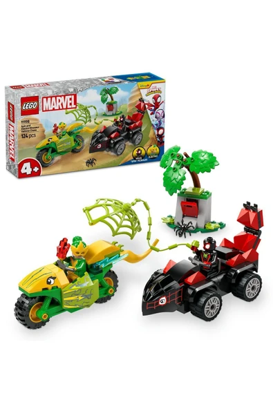 ® Marvel Spidey ve İnanılmaz Arkadaşları Spin ve Electro Dinozor Aracı Takibi 11198–Set( 124P)