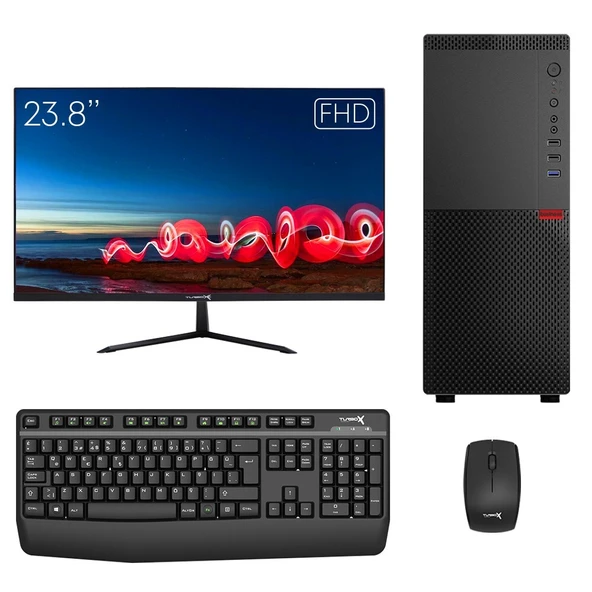Turbox Tx6262 Ryzen 5 5500 16GB Ram 256GB SSD 2GB R5 230 23.8 inç FHD Monitör Ofis Hazır Sistem