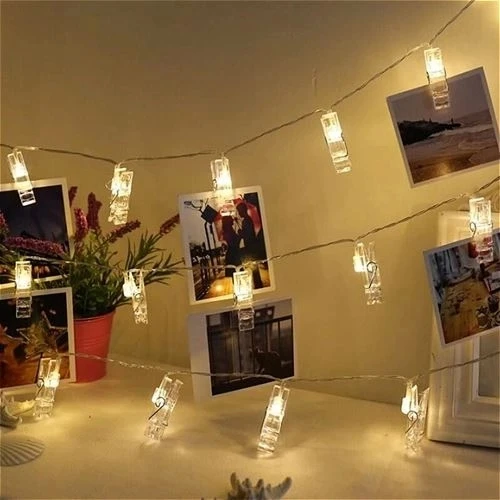 pilelistore Işıklı 10'lu Mandal Ufak Boy Fotoğraf Albüm Mandalı